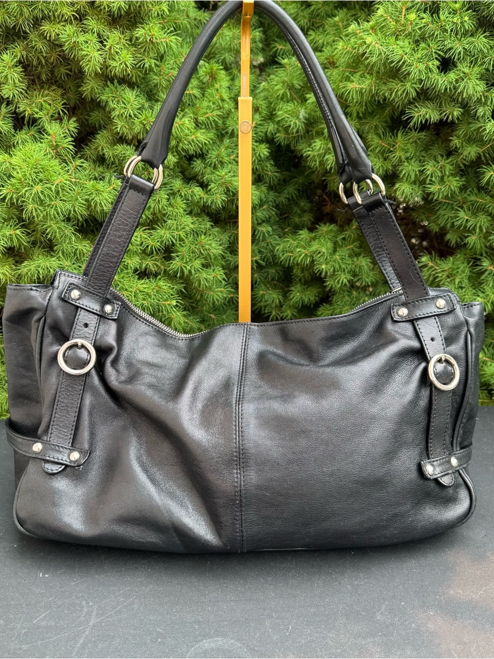 Furla Black Grained Leather Shoulder Bag - Picture 3 of 9
